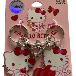 Claire's Hello Kitty Keychain Set - Red and White